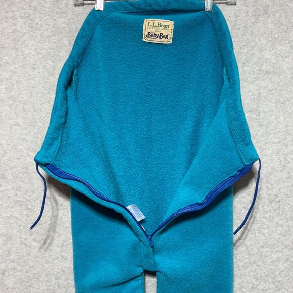 L.L. Bean The Baby Bag Company Teal Blue 15-35lbs Polarplus Bunting Fleece - Picture 4 of 7